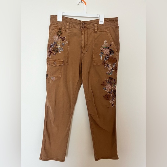 Anthropologie Wanderer Embroidered Cargo Pants - Picture 3 of 17